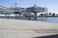 the bridge that crosses over the water from an adjacent building is in use for the city's new headquarters