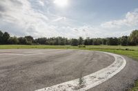 Ontario Landscape: Asphalt Road and Grass