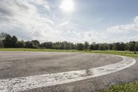 Ontario Landscape: Asphalt Road and Grass