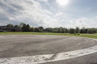 Ontario Landscape: Asphalt Road and Grass