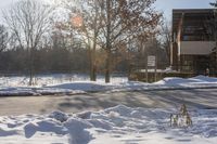 Ontario Residential Architecture on a Snowy Day