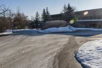 Ontario Residential Architecture in Winter Snow