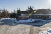 Ontario Residential Architecture in Winter Snow