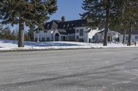 Snow Covered House in a Residential Area in Ontario