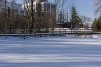 Ontario Residential Area: Winter Snow and Architecture