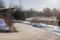 Ontario Residential Neighborhood: Winter Landscape