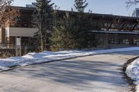 Ontario Residential Road Covered in Snow