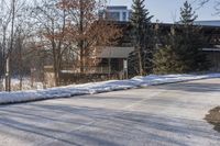 Ontario Residential Road Covered in Snow