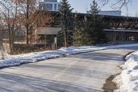 Ontario Residential Road Covered in Snow