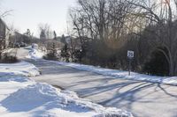 Ontario Road: Through Residential Winter Landscape