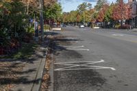 the white lines in the street are marked with paint on it to indicate how to park