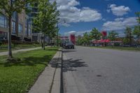 Ontario Urban Streetscape: A Tree-Lined Road