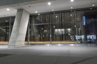 the door to an office building is open for business and to use as the front entrance