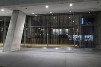 the door to an office building is open for business and to use as the front entrance