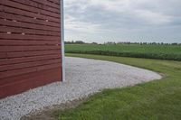 Open Fields in Rural Iowa Under a Grey Sky