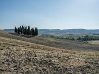 Open Grass Field in Tuscany, Italy