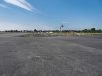 Open Space in Berlin: A View of Asphalt Road