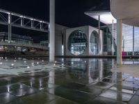 Open Space at Berlin's Canal: Night Lights on Modern Architecture