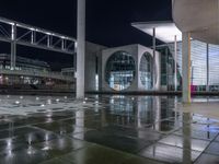 Open Space at Berlin's Canal: Night Lights on Modern Architecture