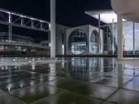 Open Space at Berlin's Canal: Night Lights on Modern Architecture