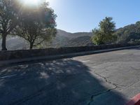 Open Space in California Parking Lot with Mountain View on a Sunny Day