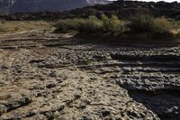 Open Space with Low Cobble Stone Mountains in Utah