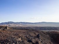 Open Space Mountain Range with Grass Surface