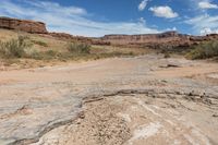 Open Space in Utah Desert Landscape with Red Rock Mountains