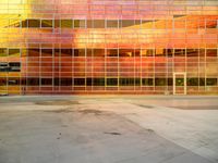 An Orange Concrete Office Building in Europe