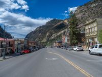 Ouray, Colorado: Mountain Road in a Suburban Shopping Village