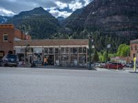 Suburban Road in Ouray, Colorado: Storefronts and Restaurants