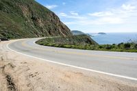 Pacific Coast Highway Curve with Clouds