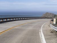 The Pacific Coast Highway in the USA: Ocean and Bridge