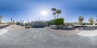 a view from above looking down at the skate park area in palm springs, fl