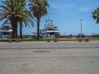 Palm Trees in Barcelona: A Clear Day on the Coastline