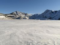 Panorama of a Snow-Covered Mountain Range