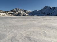Panorama of a Snow-Covered Mountain Range