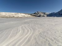 Panorama of a Snow-Covered Mountain Range