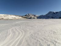 Panorama of a Snow-Covered Mountain Range