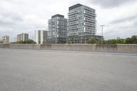 Panoramic View of City with Skyscrapers and River