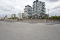Panoramic View of City with Skyscrapers and River