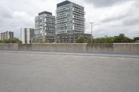 Panoramic View of City with Skyscrapers and River