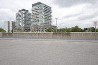 Panoramic View of City with Skyscrapers and River