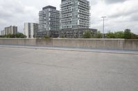 Panoramic View of City with Skyscrapers and River