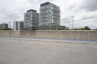 Panoramic View of City with Skyscrapers and River