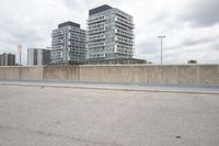 Panoramic View of City with Skyscrapers and River