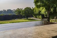 Panoramic View of Coastal Road and Residential Buildings