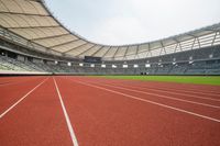 Panoramic View of Modern Architecture and Soccer Field in Shanghai, China