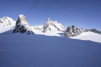 Panoramic View of Snow-Covered Mountains in Italy