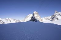 Panoramic View of Snow-Covered Mountains in Italy